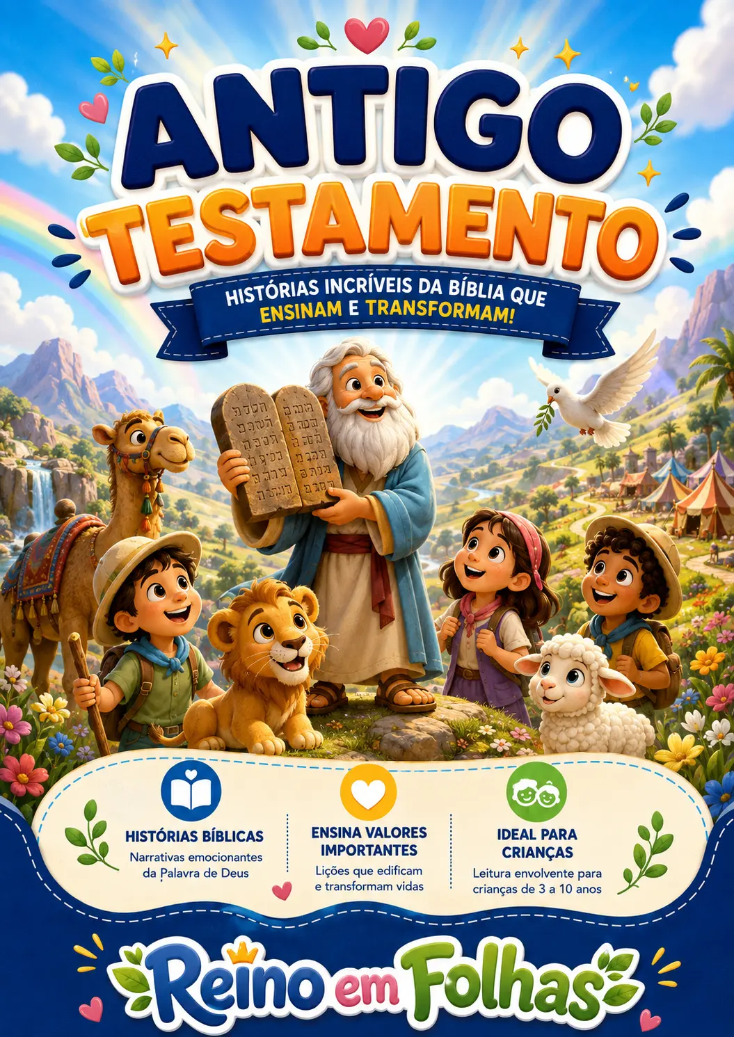 Capa do material Antigo Testamento — Reino em Folhas